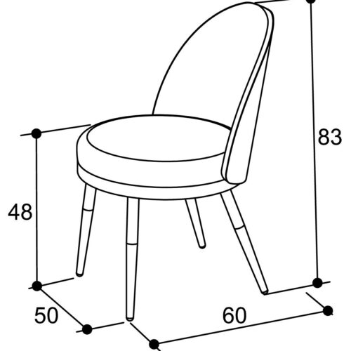 Art Si Deco Decoration Interieure 2464 Chaise LILI AC 1