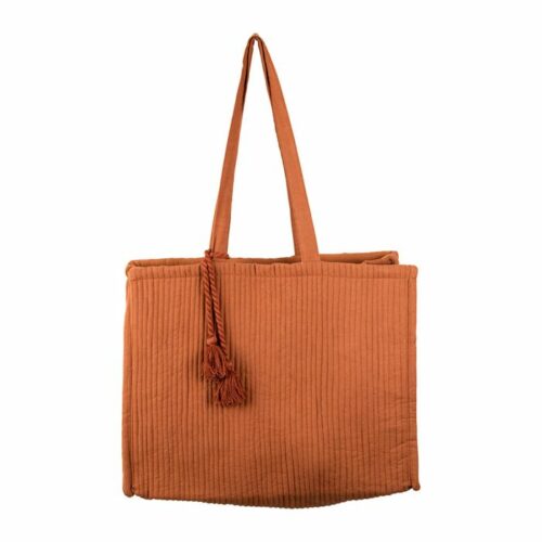 Art Si Deco Decoration Interieure Sac Sweet Leaves Terracotta 45x18x35cm Coton 76908 76908 DEB WEB 1