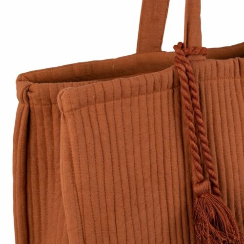 Art Si Deco Decoration Interieure Sac Sweet Leaves Terracotta 45x18x35cm Coton 76908 76908 DET01 WEB 1